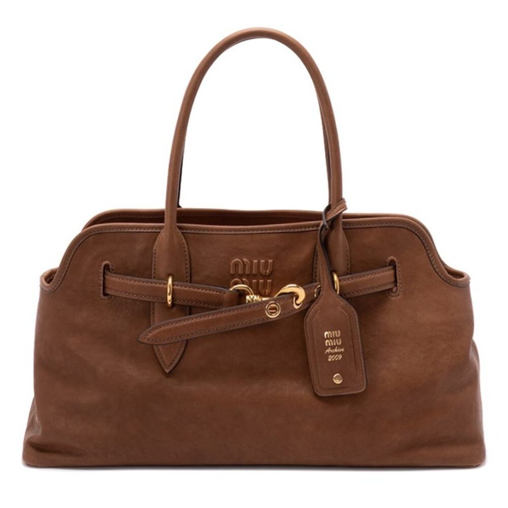 MIU MIU NEW $4400 LARGE ADVENTURE LEATHER TOTE BAG PURSE AUTHENTIC